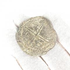 Atocha Shipwreck 4 Reale Grade 2 Potosi Mint Coin 14K Bezel Set Pendant - 3519052