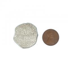 Atocha Shipwreck 4 Reale Grade 3 Potosi Mint Coin and Gold Pendant - 3519060
