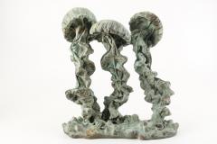 Attila Tivadar Cast Stone and Bronze Jellyfish Sculpture by Listed Artist Attila Tivadar - 295991