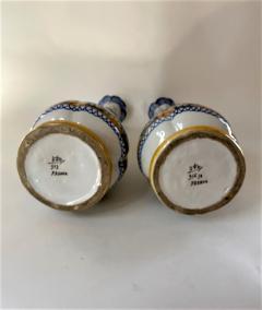 Attractive Pair of Old Faience Tall Vases - 2932365