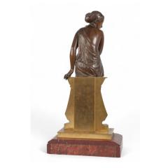 Auguste Joseph Peiffer Antique 22 French Gilt Bronze Vestal Sculpture of Penelope by Peiffer - 4299266