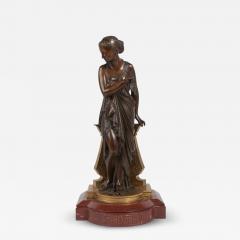 Auguste Joseph Peiffer Antique 22 French Gilt Bronze Vestal Sculpture of Penelope by Peiffer - 4306009