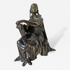 Auguste Moreau 19th Century Bronze by Moreau Sitting Figure of a Lady Student or Scholar  - 156909