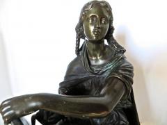 Auguste Moreau 19th Century Bronze by Moreau Sitting Figure of a Lady Student or Scholar  - 90877