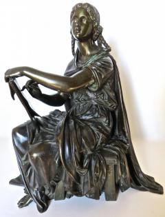 Auguste Moreau 19th Century Bronze by Moreau Sitting Figure of a Lady Student or Scholar  - 90878