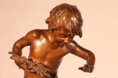 Auguste Moreau The Child With The Hen 19th Century Paris Gold Medal - 3952614