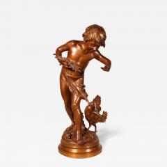 Auguste Moreau The Child With The Hen 19th Century Paris Gold Medal - 3953583