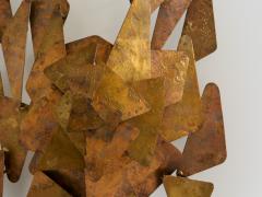 Auguste fix patinated metal wall light sculpture 1970s - 4453940