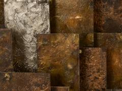 Auguste fix patinated metal wall light sculpture 1970s - 4759271