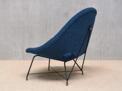 Augusto Bozzi Augusto Bozzi Kosmos Lounge Chair in Teal Pierre Frey Boucl Saporiti 1950s - 4718903