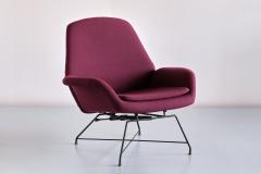 Augusto Bozzi Augusto Bozzi Lotus Adjustable Lounge Chair Saporiti Italy 1960s - 2327274