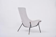 Augusto Bozzi Grey Italian Mid Century Modern Lounge Chair by Augusto Bozzi for Saporiti - 1995472