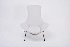 Augusto Bozzi Grey Italian Mid Century Modern Lounge Chair by Augusto Bozzi for Saporiti - 1995474