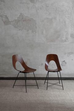 Augusto Bozzi Pair of Ariston Model Chairs by Augusto Bozzi for Saporiti Italy 1950s - 4215056