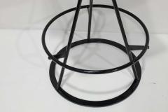 Augusto Bozzi Saporiti Leather and Suede Swivel Bar Stools Set of Five  - 3979744