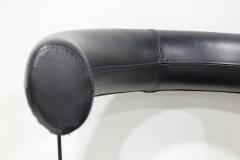 Augusto Bozzi Saporiti Leather and Suede Swivel Bar Stools Set of Five  - 3979746