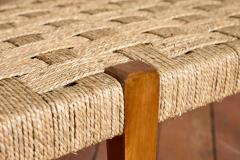 Augusto Romano 1950s Italian Woven Bench - 4342928