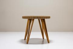 Augusto Romano Augusto Romano Round Side Table in Beech and Rope Italy 1948 - 3733308