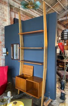 Augusto Romano Augusto Romano Walnut and Brass Bookcase Italy 1950s - 1198182