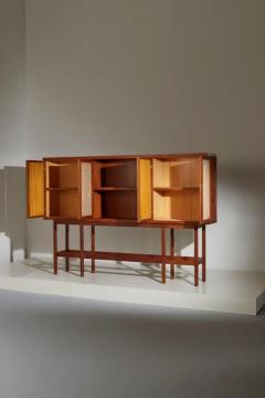 Augusto Romano Cabinet Made in Teak and Cane Panels Attributed to Augusto Romano Turin School - 3468850