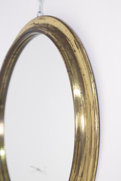 Augusto Savini Italian Round Mirror in Brass by Arch Augusto Savini - 2041494