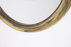 Augusto Savini Italian Round Mirror in Brass by Arch Augusto Savini - 2041499