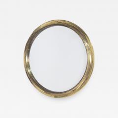 Augusto Savini Italian Round Mirror in Brass by Arch Augusto Savini - 2041551