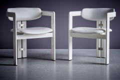 Augusto Savini Pair of Pamplona dining chairs by Augusto Savini for Pozzi - 3898153