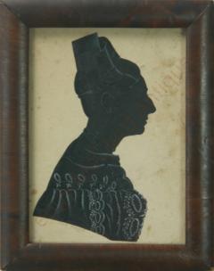 Augustus Day Pair of Painted Silhouettes by Well Collected Artist Augustus Day - 2889508