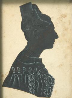 Augustus Day Pair of Painted Silhouettes by Well Collected Artist Augustus Day - 2889514