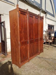 Augustus Welby Northmore Pugin A W N Pugin Gothic Revival Four Door Pitch Pine Wardrobe with Linenfold Panels - 4182658