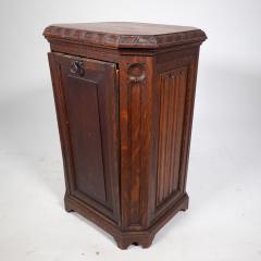 Augustus Welby Northmore Pugin A W N Pugin Style of a Gothic Revival Oak Coal Purdonium with Linen Fold Carving - 4188946