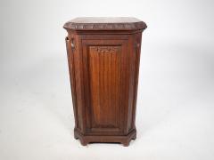 Augustus Welby Northmore Pugin A W N Pugin Style of a Gothic Revival Oak Coal Purdonium with Linen Fold Carving - 4188948
