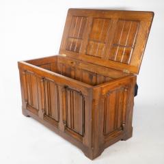 Augustus Welby Northmore Pugin Large Gothic Revival Style Carved Oak Blanket Chest in the Style of A W N Pugin - 4193160