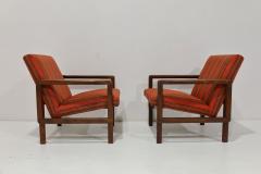 Aulis Leinonen Aulis Leinonen Model 1416 Lounge Chairs in Teak and Upholstery 1960s - 3433489