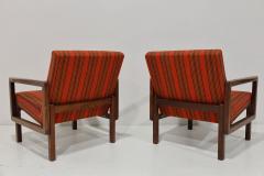 Aulis Leinonen Aulis Leinonen Model 1416 Lounge Chairs in Teak and Upholstery 1960s - 3433493