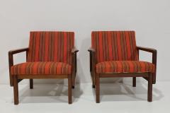 Aulis Leinonen Aulis Leinonen Model 1416 Lounge Chairs in Teak and Upholstery 1960s - 3433495