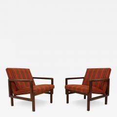 Aulis Leinonen Aulis Leinonen Model 1416 Lounge Chairs in Teak and Upholstery 1960s - 3435141