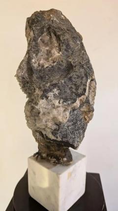 Aurelio Teno Aurelio Teno 1927 2013 Owl shaped sculpture natural stone and Bronze - 3870322