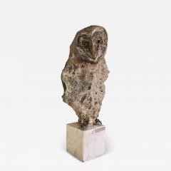 Aurelio Teno Aurelio Teno 1927 2013 Owl shaped sculpture natural stone and Bronze - 3871842