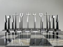 Austin Cox Aluminum Midcentury Modern Chess Set by Austin Cox for Alcoa - 3677061