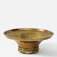 Austrian Art Deco Brass Centerpiece Bowl - 3993602