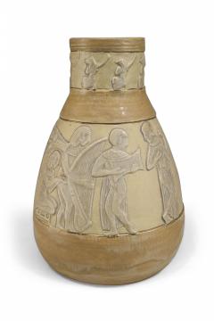Austrian Art Deco Dresser Porcelain Vase with Egyptian Figures - 4197135