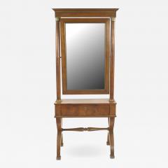 Austrian Biedermeier Cheval Mirror on Stand with Drawer - 745065