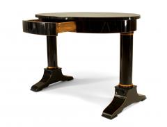 Austrian Biedermeier Ebonized Oval Table Desk - 1429124