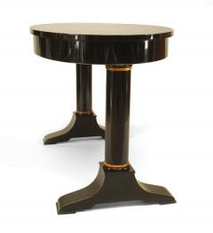 Austrian Biedermeier Ebonized Oval Table Desk - 1429125