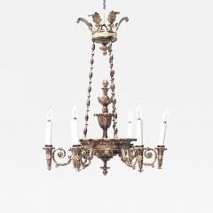 Austrian Biedermeier Gilt Carved Chandelier - 740955