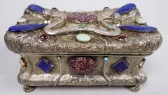 Austrian Biedermeier Jeweled Silver Gilt Casket with Cameos 1846 - 3770208