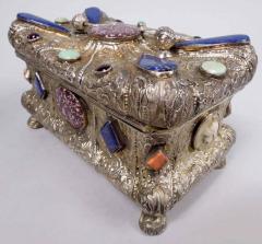 Austrian Biedermeier Jeweled Silver Gilt Casket with Cameos 1846 - 3770212