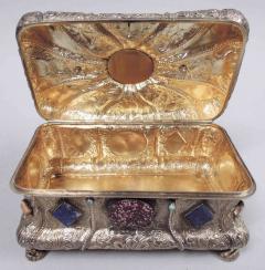 Austrian Biedermeier Jeweled Silver Gilt Casket with Cameos 1846 - 3770216